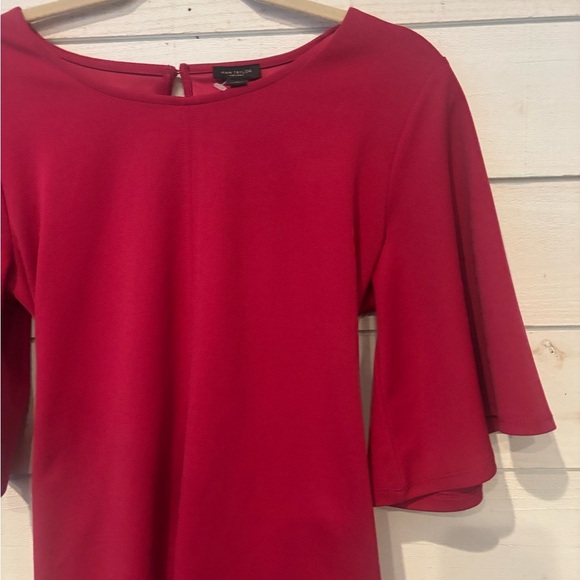 Ann Taylor Factory Dark Pink/Red with adjustable Tie Front /Back Blouse - Picture 14 of 14